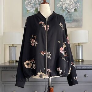 Who What Wear Floral Bomber Jacket 3X